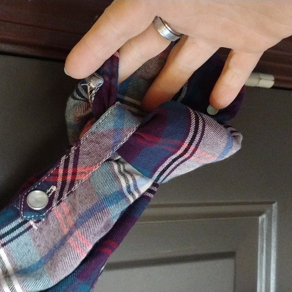 Sequin Hearts multi color plaid flannel - Picture 2 of 7